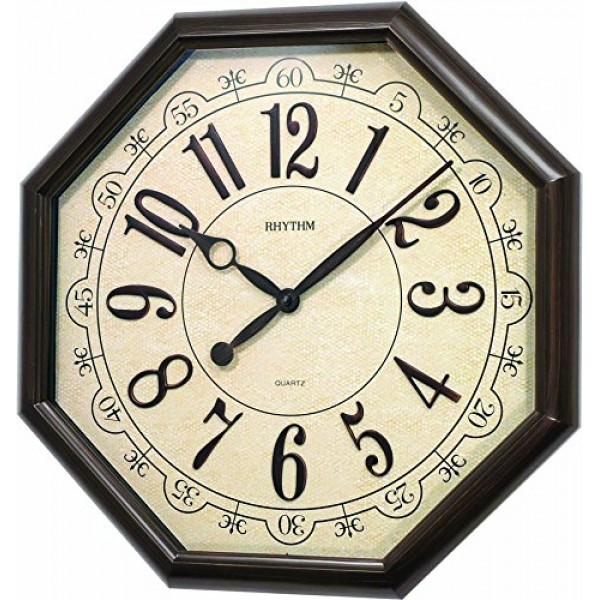 Rhythm Added Wall Clock CMG745NR06 Brown